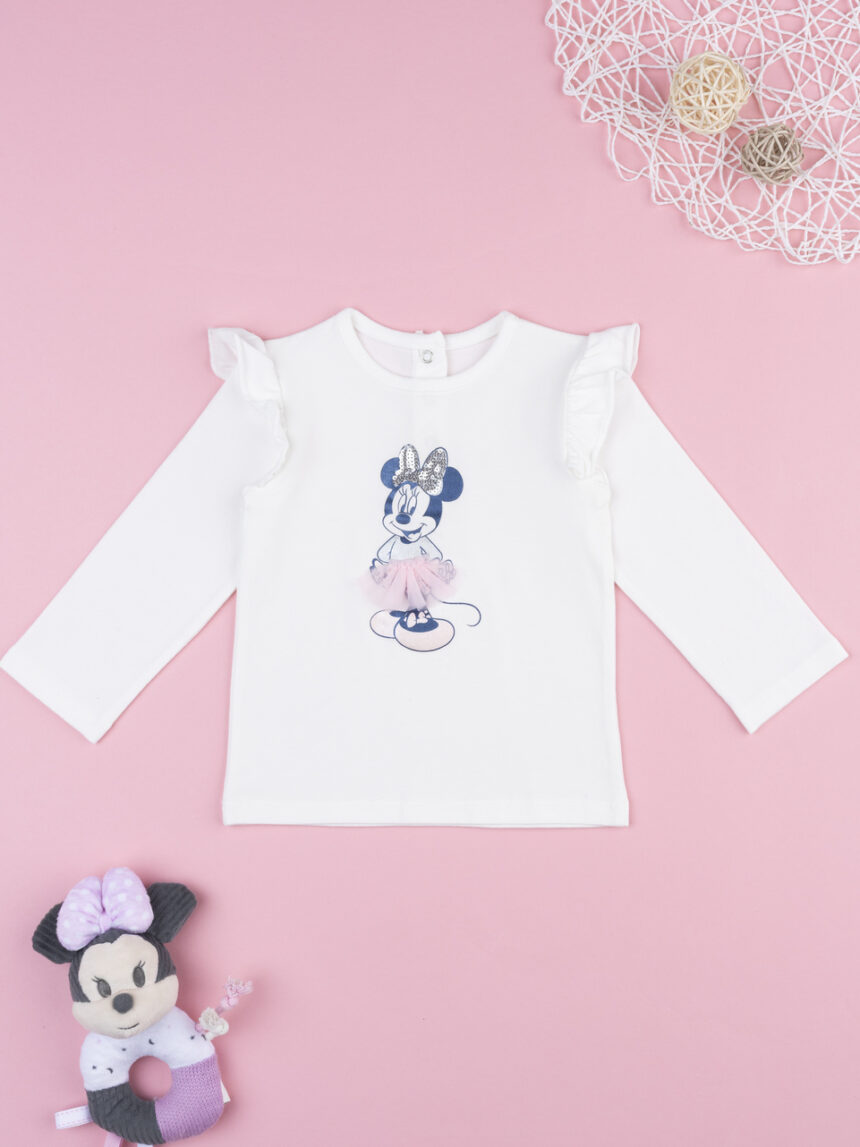 βρεφική μπλούζα λευκή minnie για κορίτσι - Prénatal
