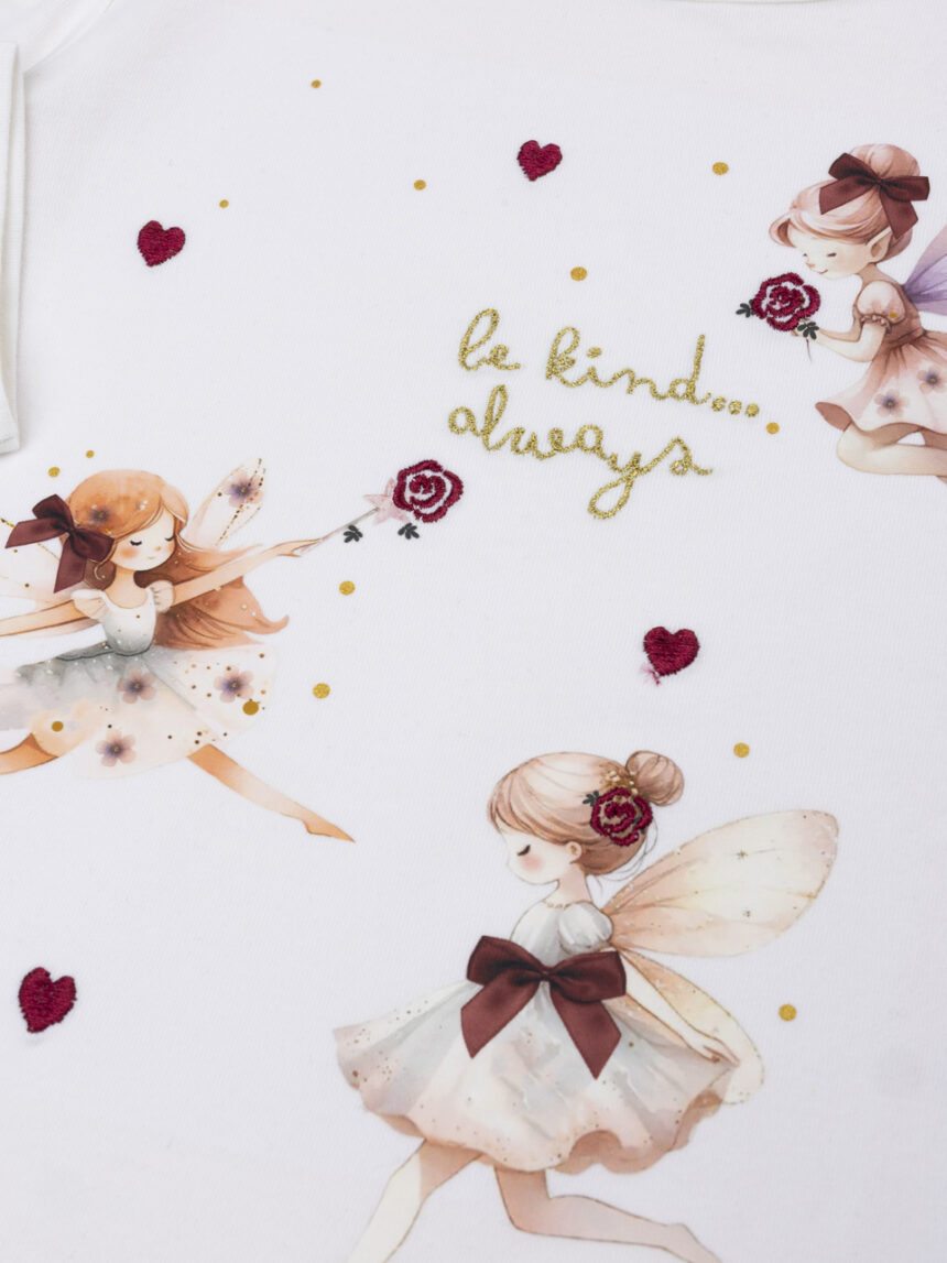 παιδική μπλούζα λευκή με νεράιδες για κορίτσι - Prénatal