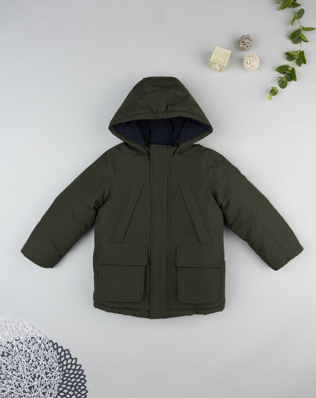 παιδικό μπουφάν χακί για αγόρι