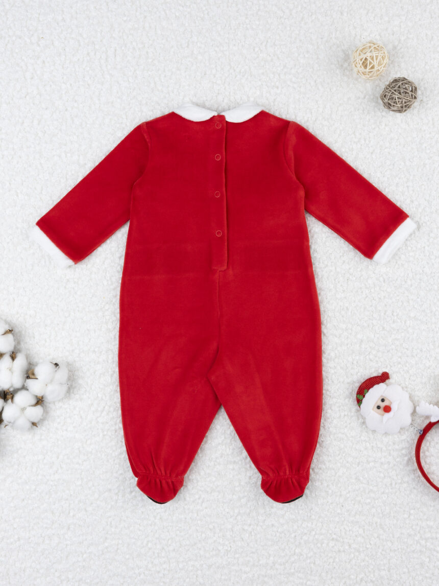 βρεφικό χριστουγεννιάτικο φορμάκι κόκκινο άγιος βασίλης για αγόρι - Prénatal