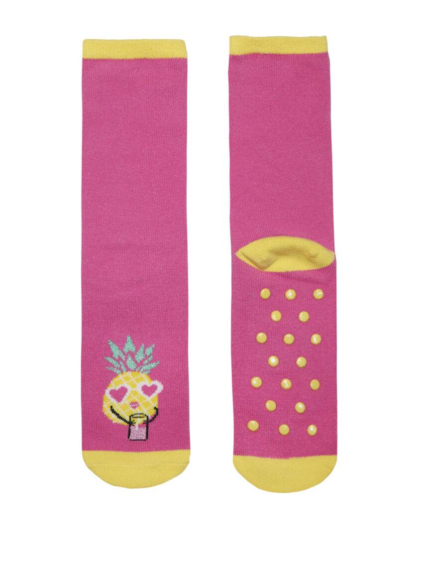 παιδικές αντιολισθητικές κάλτσες με ανανά για κορίτσι - Prénatal