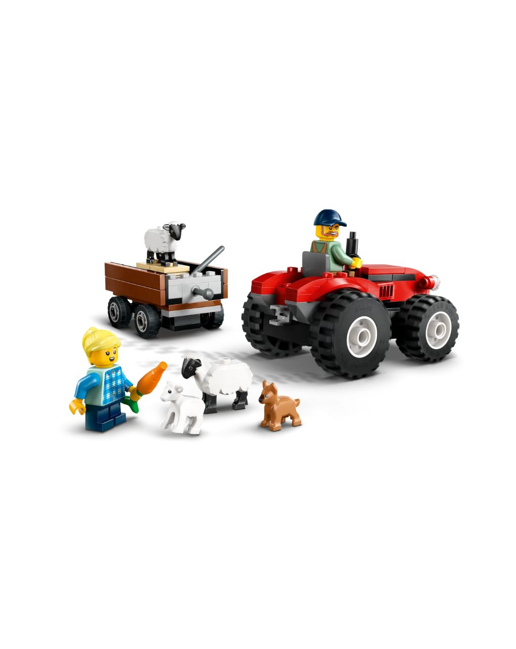 Lego city red farm tractor with trailer & sheep 60461 - Lego