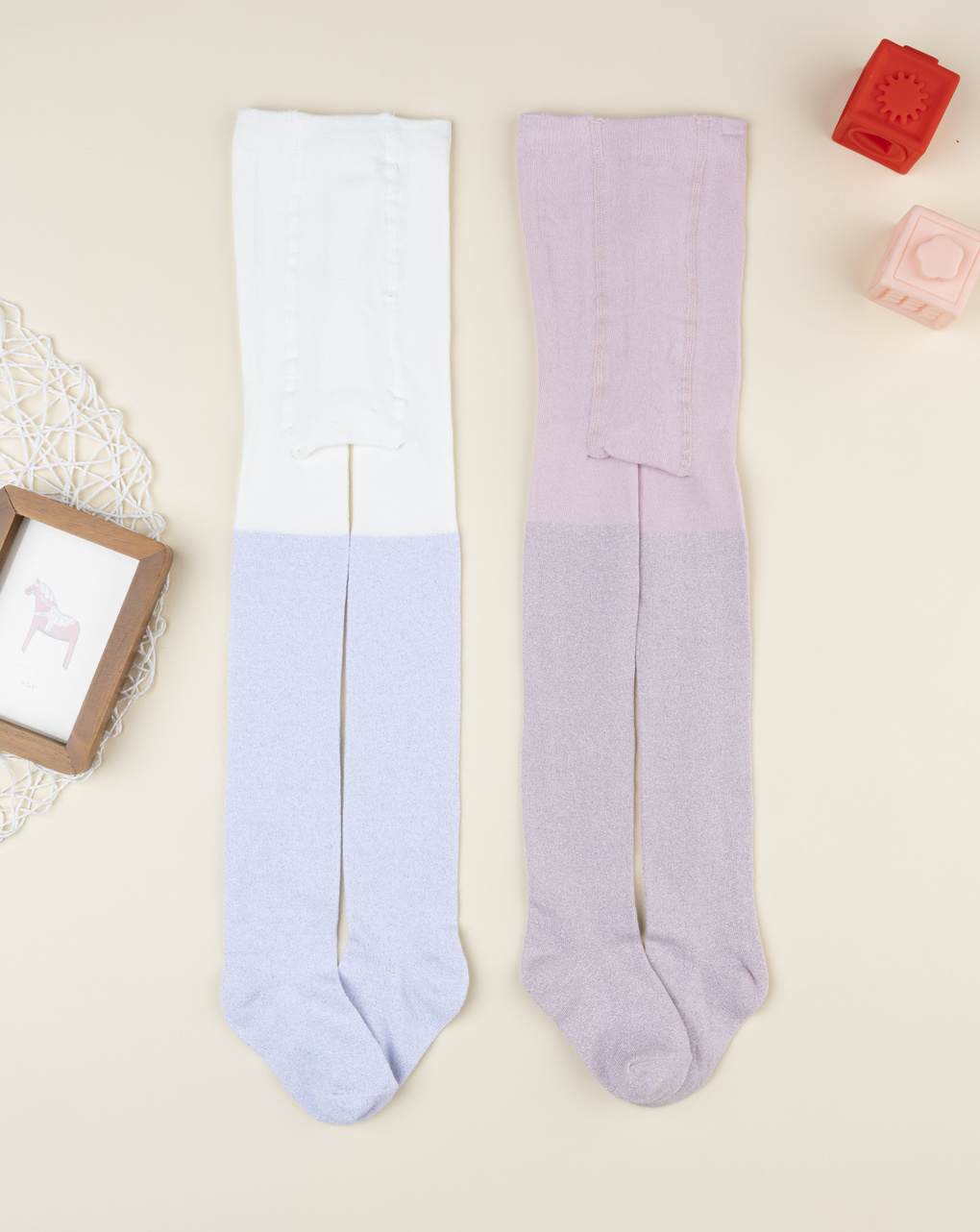 παιδικά καλσόν πακέτο x2 με lurex για κορίτσι - Prénatal