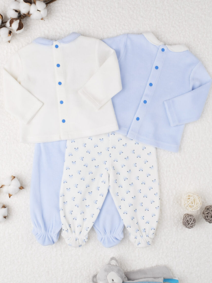 βρεφικά σετάκια σενίλ πακέτο x2 beep για αγόρι - Prénatal