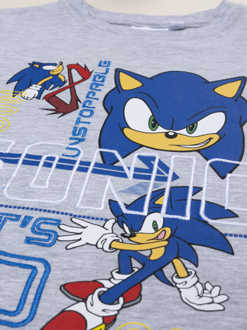 παιδική μπλούζα γκρι sonic για αγόρι - Prénatal