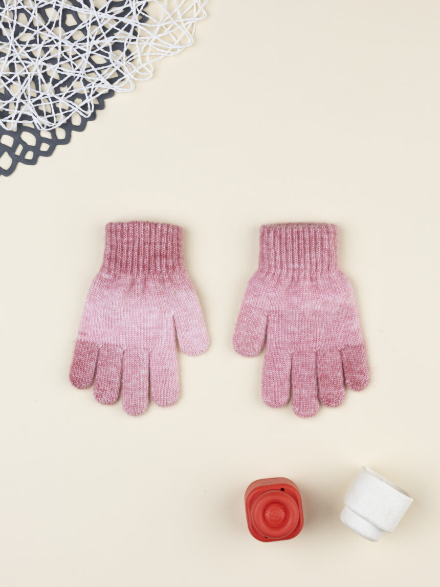 παιδικά γάντια ροζ με καρδούλα για κορίτσι - Prénatal