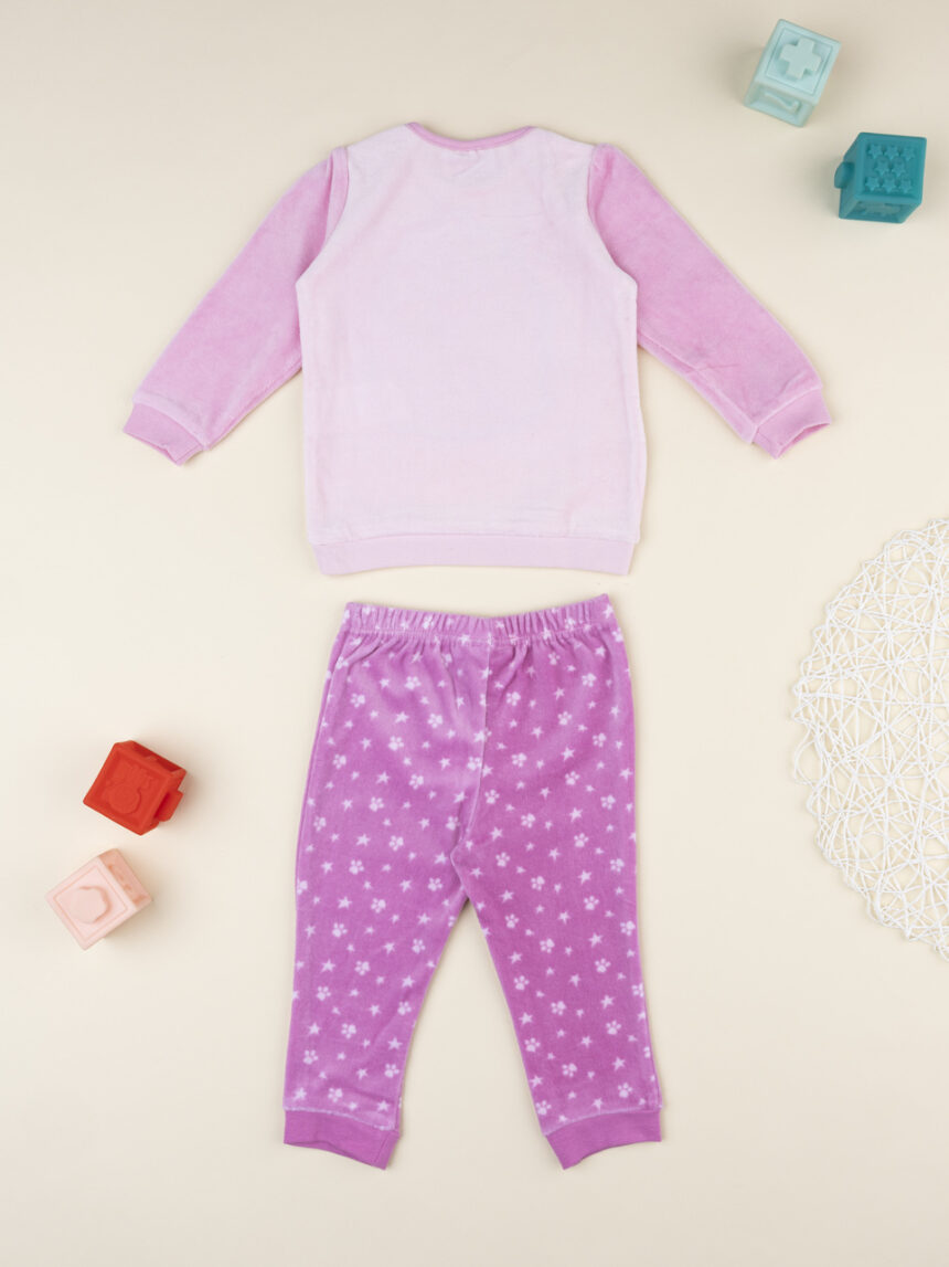 βρεφική πιτζάμα σενίλ ροζ/φούξια skye για κορίτσι - Prénatal
