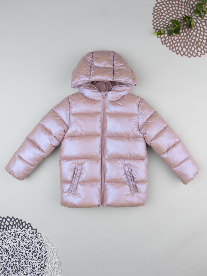 παιδικό μπουφάν puffer ροζ metallic για κορίτσι - Prénatal