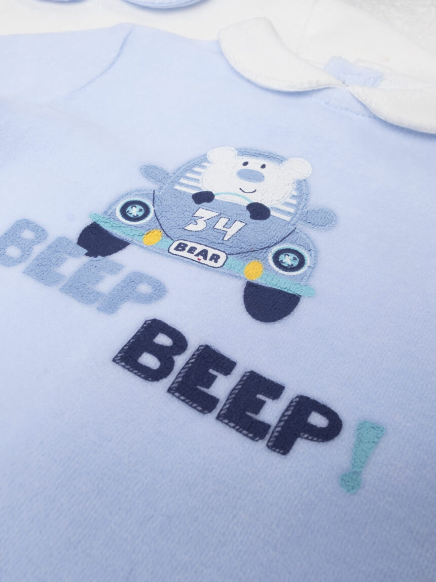 βρεφικά σετάκια σενίλ πακέτο x2 beep για αγόρι - Prénatal