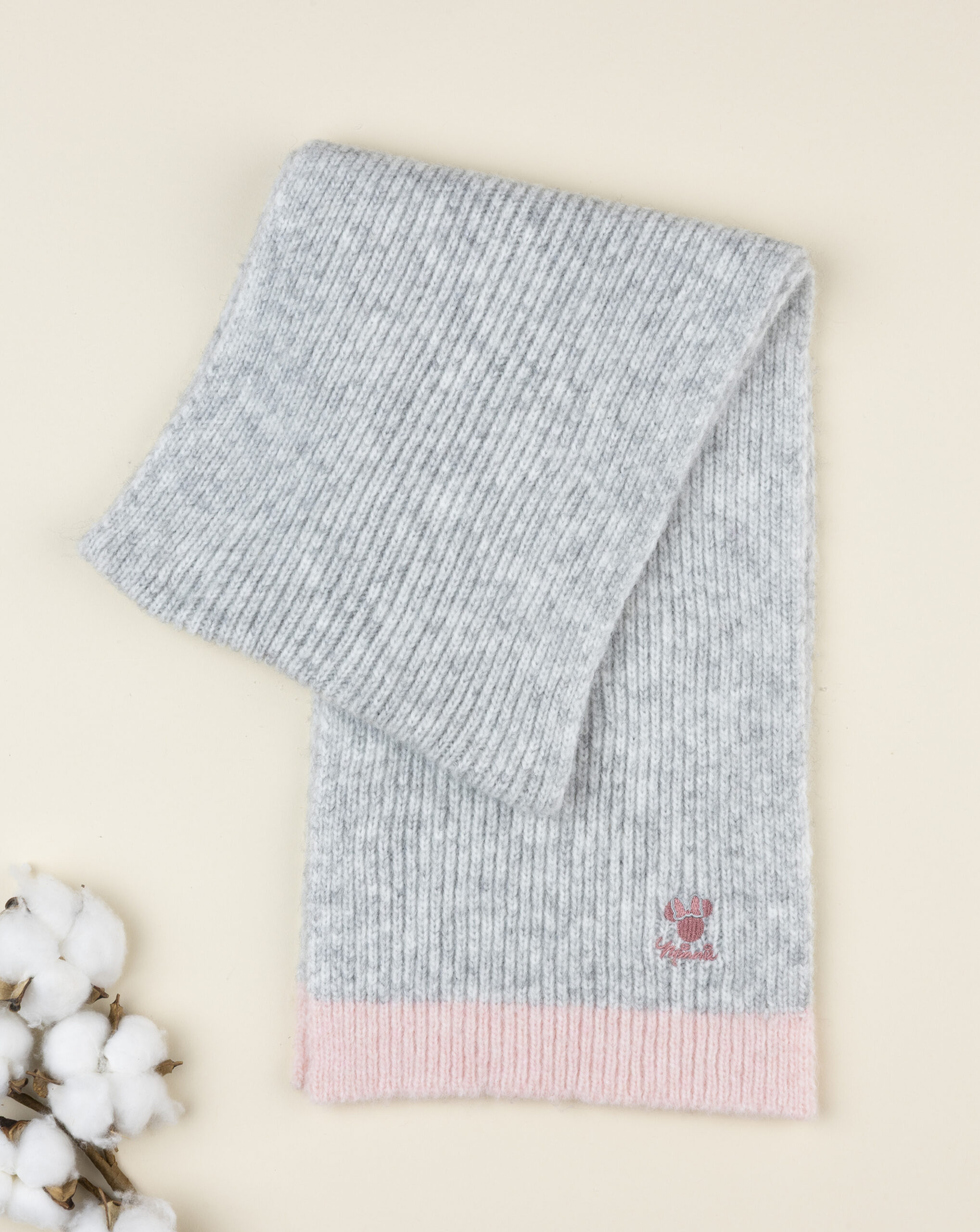 παιδικό κασκόλ γκρι minnie για κορίτσι