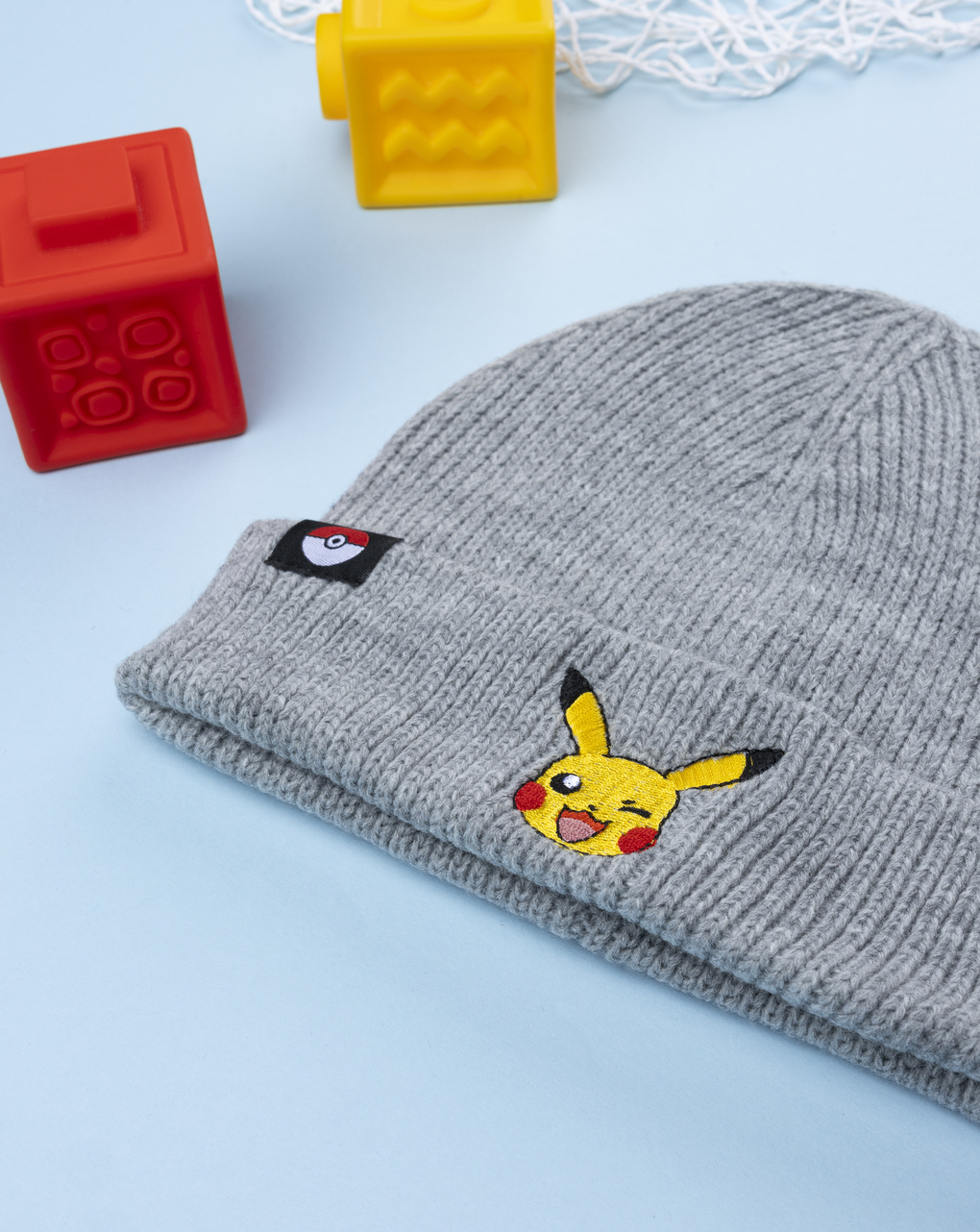 παιδικό σκουφάκι γκρι pikachu για αγόρι - Prénatal