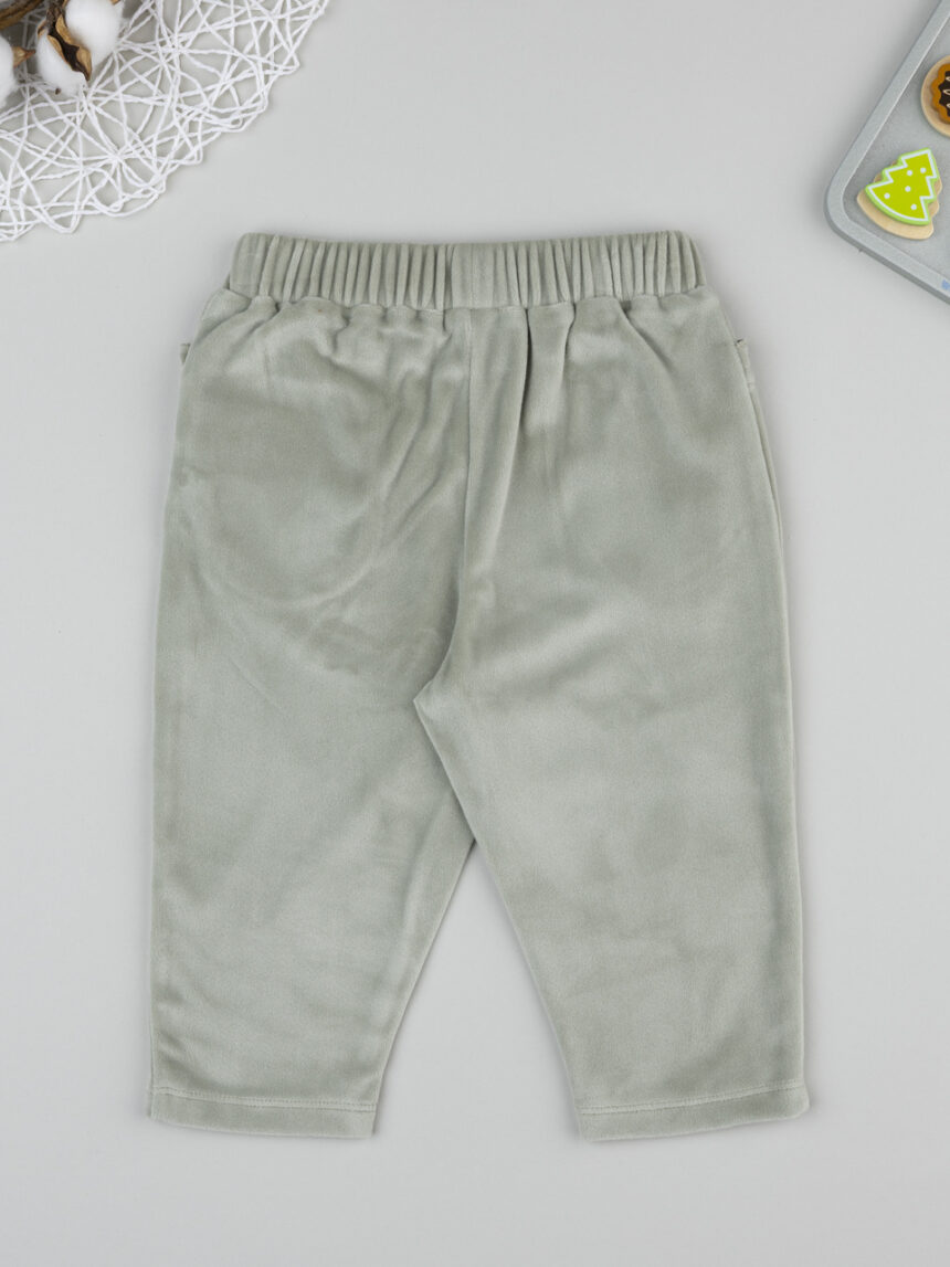 βρεφικό παντελόνι φόρμας σενίλ λαδί like για κορίτσι - Prénatal