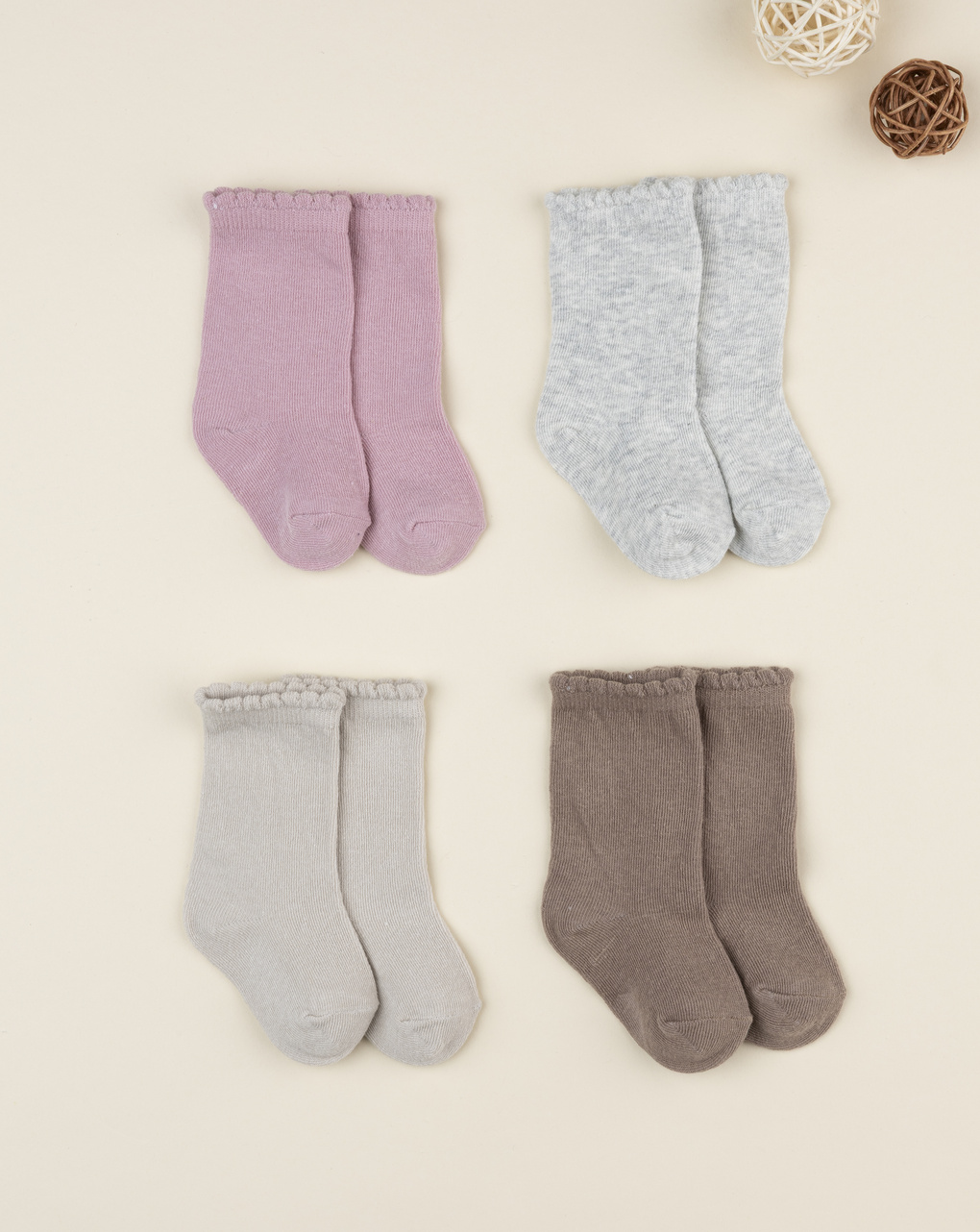 βρεφικά καλτσάκια πακέτο x4 autumn για κορίτσι - Prénatal