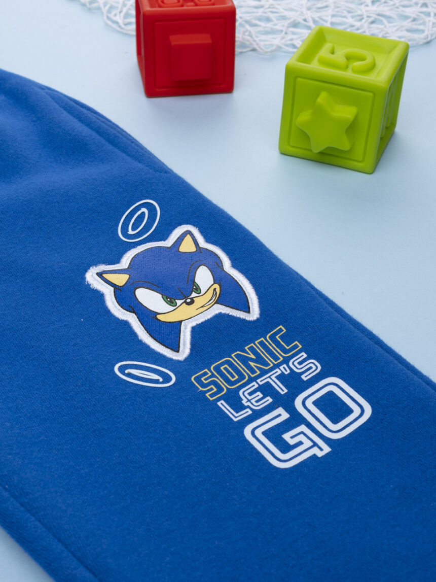 παιδικό παντελόνι φούτερ μπλε sonic για αγόρι - Prénatal