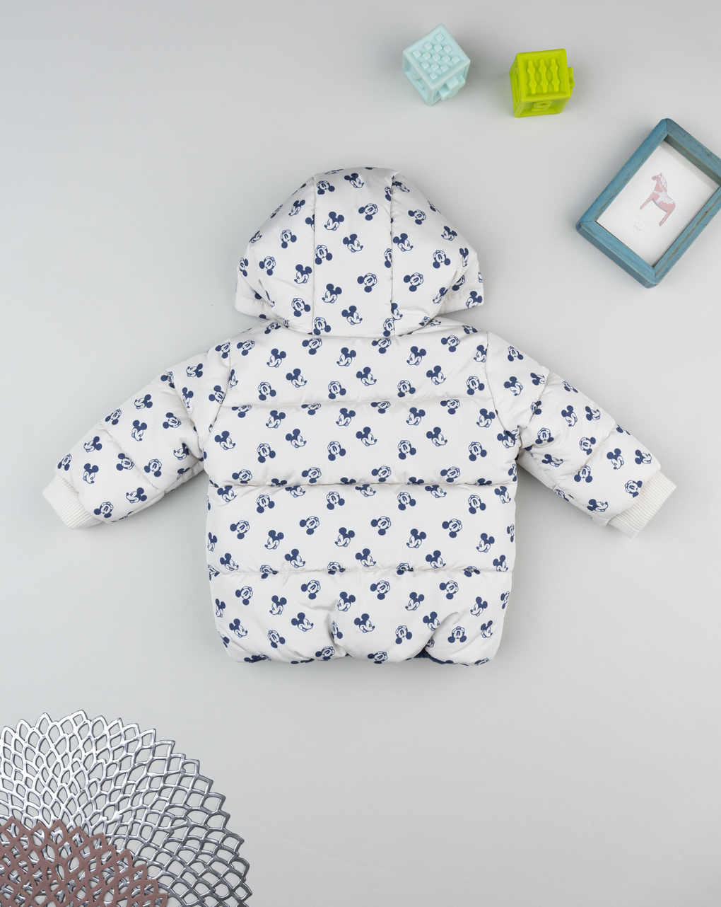 βρεφικό μπουφάν puffer λευκό mickey για αγόρι - Prénatal
