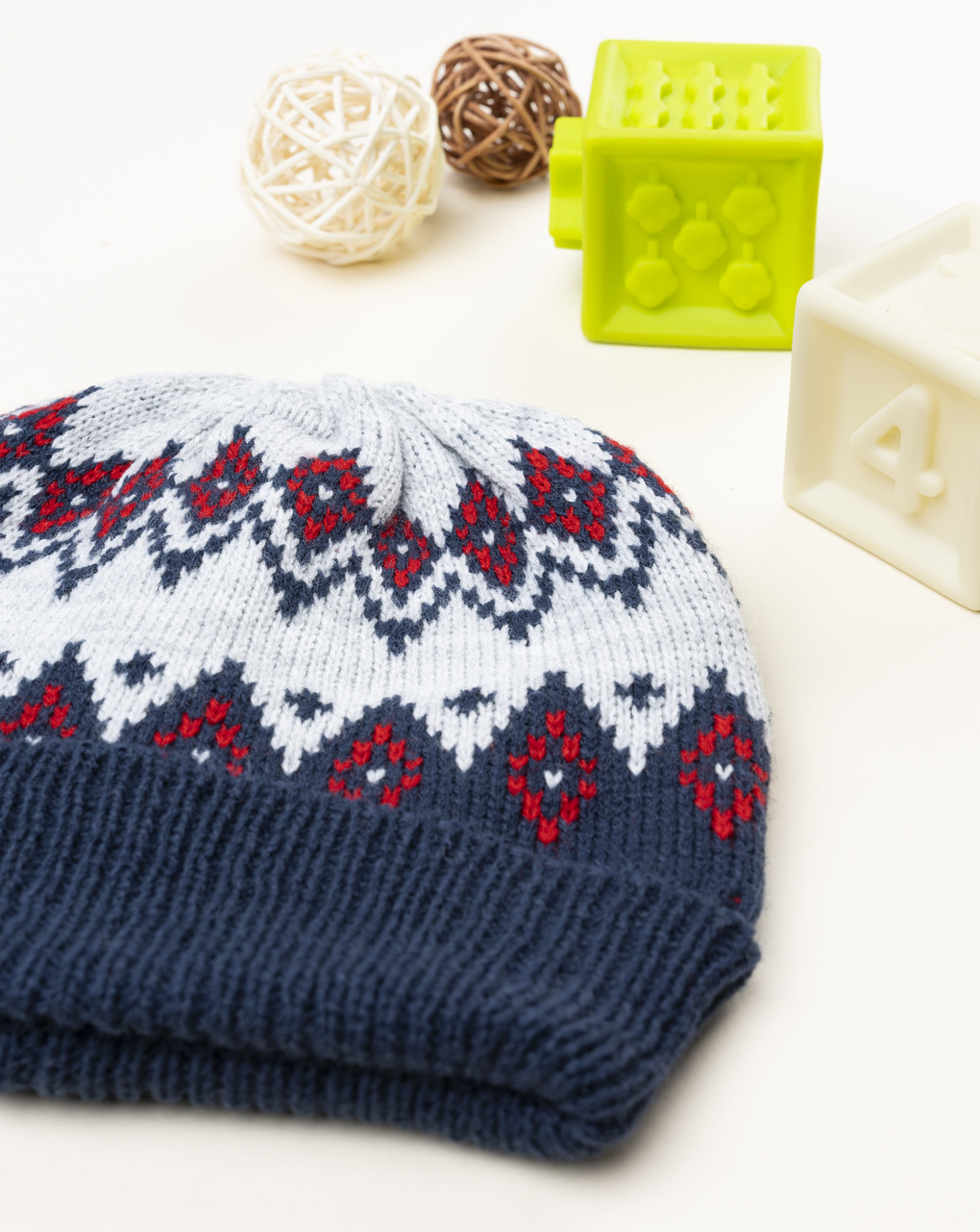 παιδικό σκουφάκι γκρι/μπλε για αγόρι - Prénatal