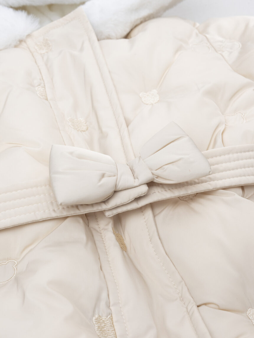 βρεφικό μπουφάν μπεζ με αρκουδάκια για κορίτσι - Prénatal