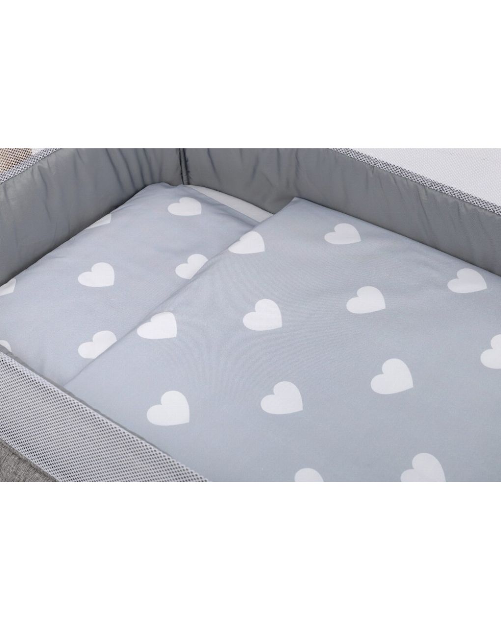 Bubaba σετ για το κρεβάτι 5 τμχ gray hearts 83747