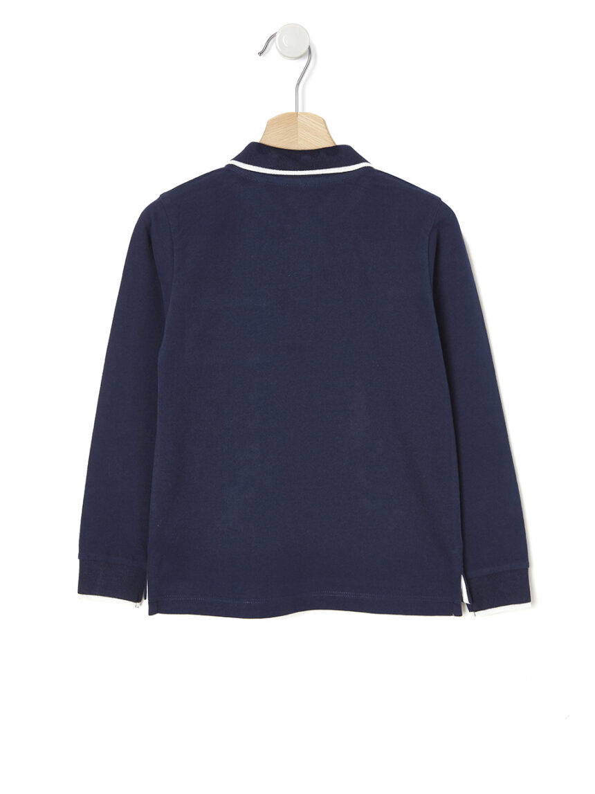 παιδική μπλούζα πόλο μπλε για αγόρι - Prénatal