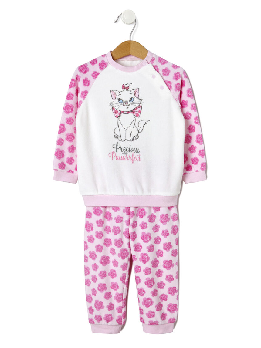βρεφική πιτζάμα λευκή/ροζ marie για κορίτσι - Prénatal