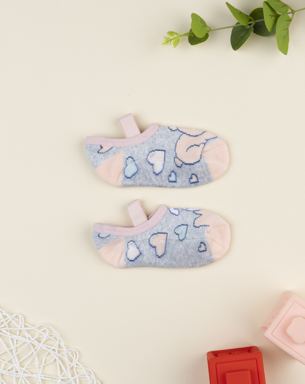 βρεφικές αντιολισθητικές κάλτσες-μπαλαρίνες με αρκουδάκι/λαγουδάκι για κορίτσι - Prénatal