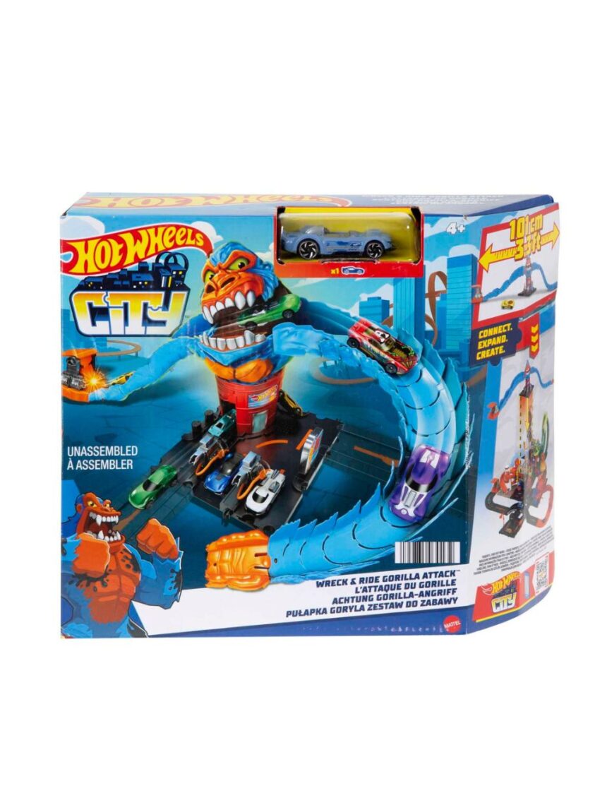 Mattel hot wheels πίστες city με θηρία hdr29 (σχέδια) - Hot wheels