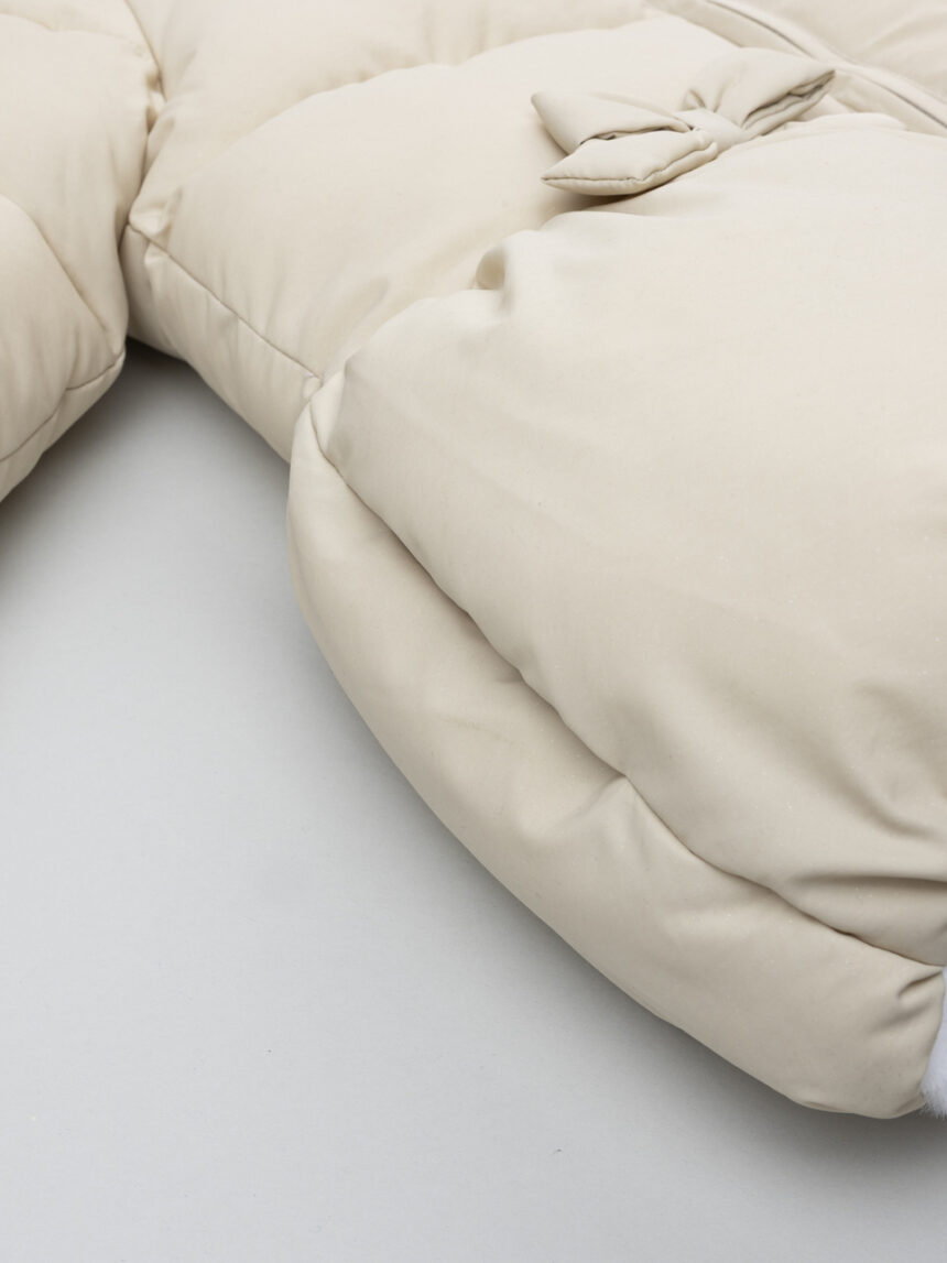 παιδικό μπουφάν puffer μπεζ με φιογκάκια για κορίτσι - Prénatal