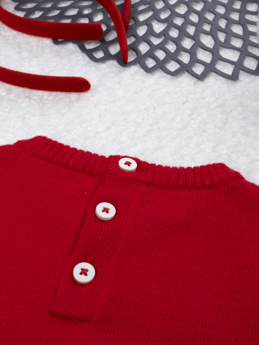βρεφικό χριστουγεννιάτικο πουλόβερ κόκκινο mickey για αγόρι - Prénatal