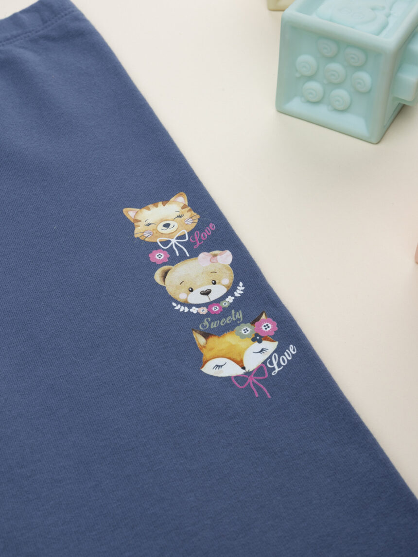 παιδικό κολάν μπλε με ζωάκια για κορίτσι - Prénatal