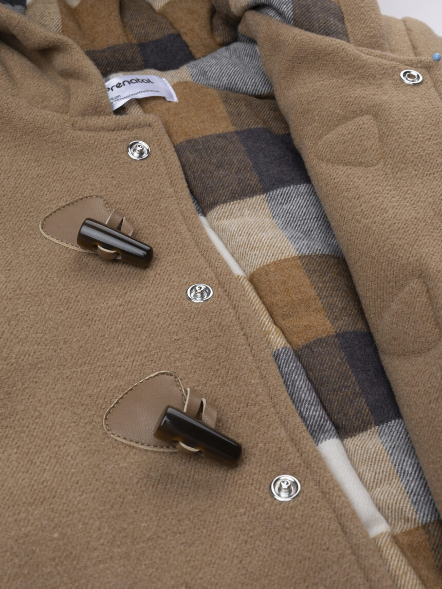 βρεφικό παλτό montgomery καφέ για αγόρι - Prénatal