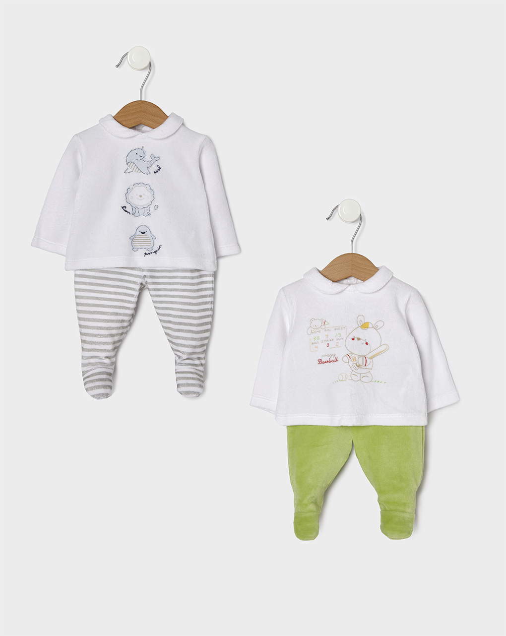 βρεφικά σετ σενίλ πακέτο x2 με ζωάκια unisex
