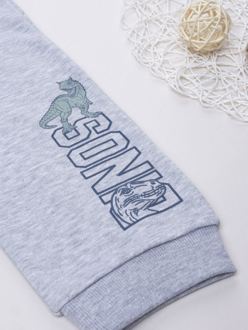 παιδικό παντελόνι φούτερ γκρι dinos για αγόρι - Prénatal