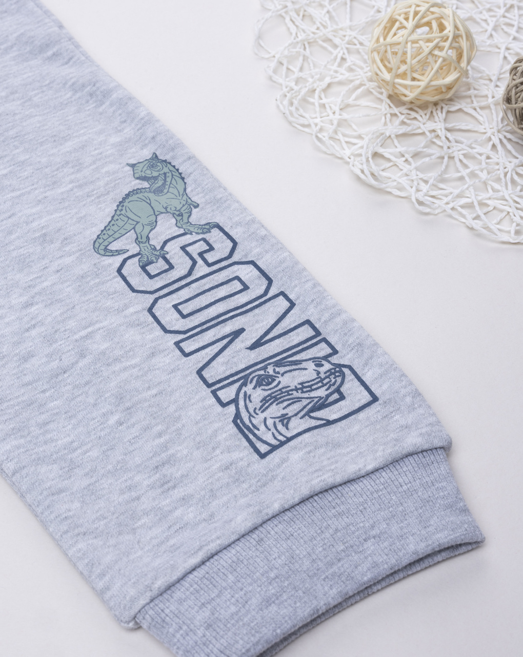 παιδικό παντελόνι φούτερ γκρι dinos για αγόρι - Prénatal