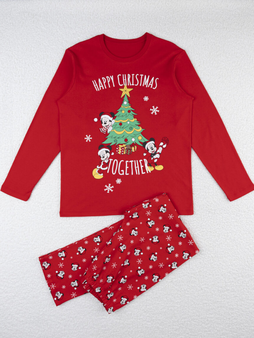 χριστουγεννιάτικη πιτζάμα κόκκινη mickey για τον μπαμπά - Prénatal