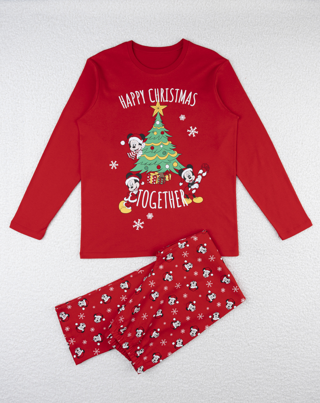 χριστουγεννιάτικη πιτζάμα κόκκινη mickey για τον μπαμπά - Prénatal