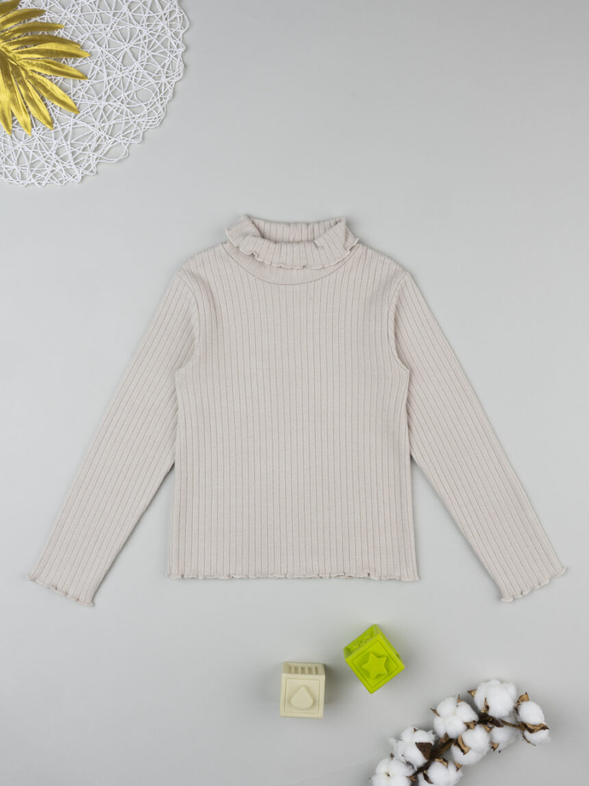 παιδική μπλούζα μπεζ με ζιβάγκο για κορίτσι - Prénatal