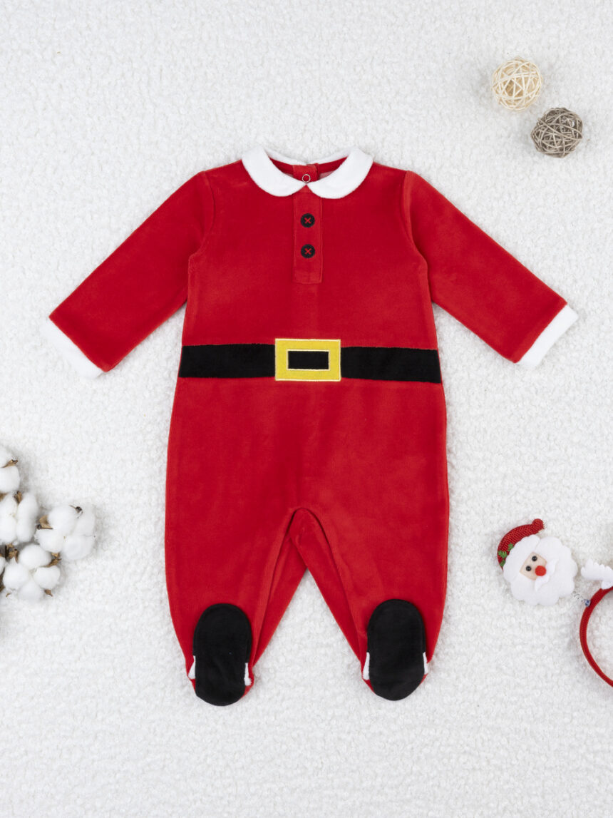 βρεφικό χριστουγεννιάτικο φορμάκι κόκκινο άγιος βασίλης για αγόρι - Prénatal