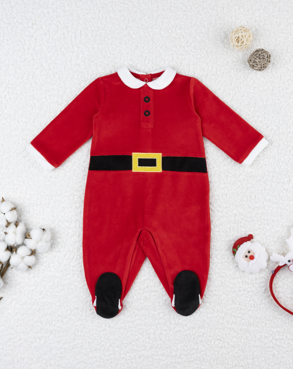 βρεφικό χριστουγεννιάτικο φορμάκι κόκκινο άγιος βασίλης για αγόρι