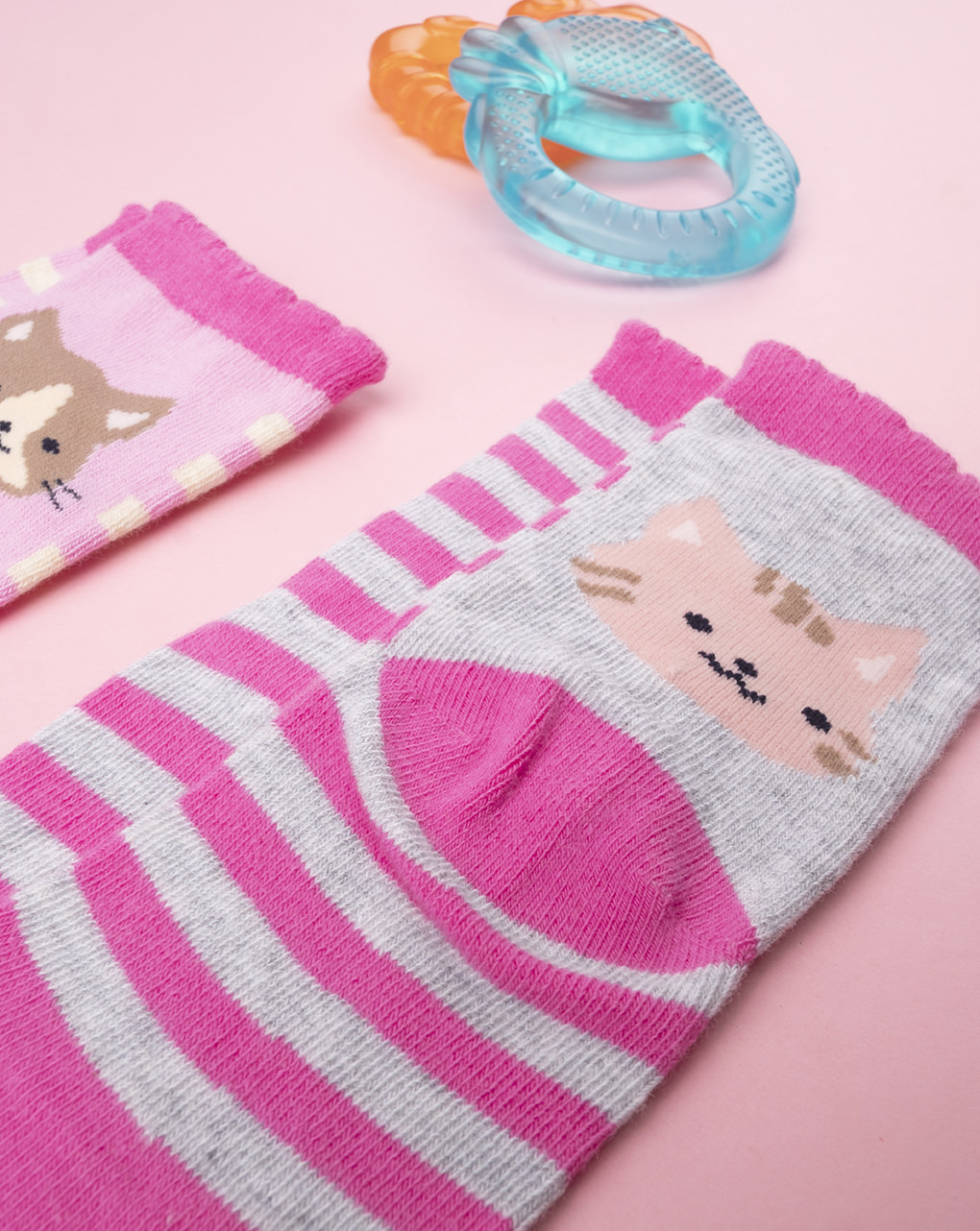 βρεφικές κάλτσες με γατάκια πακέτο x4 για κορίτσι - Prénatal