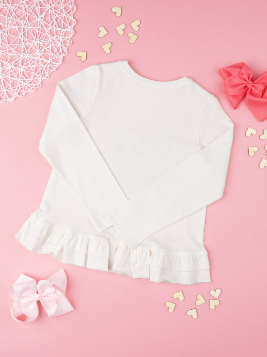 παιδική μπλούζα λευκή με σκυλάκι για κορίτσι - Prénatal