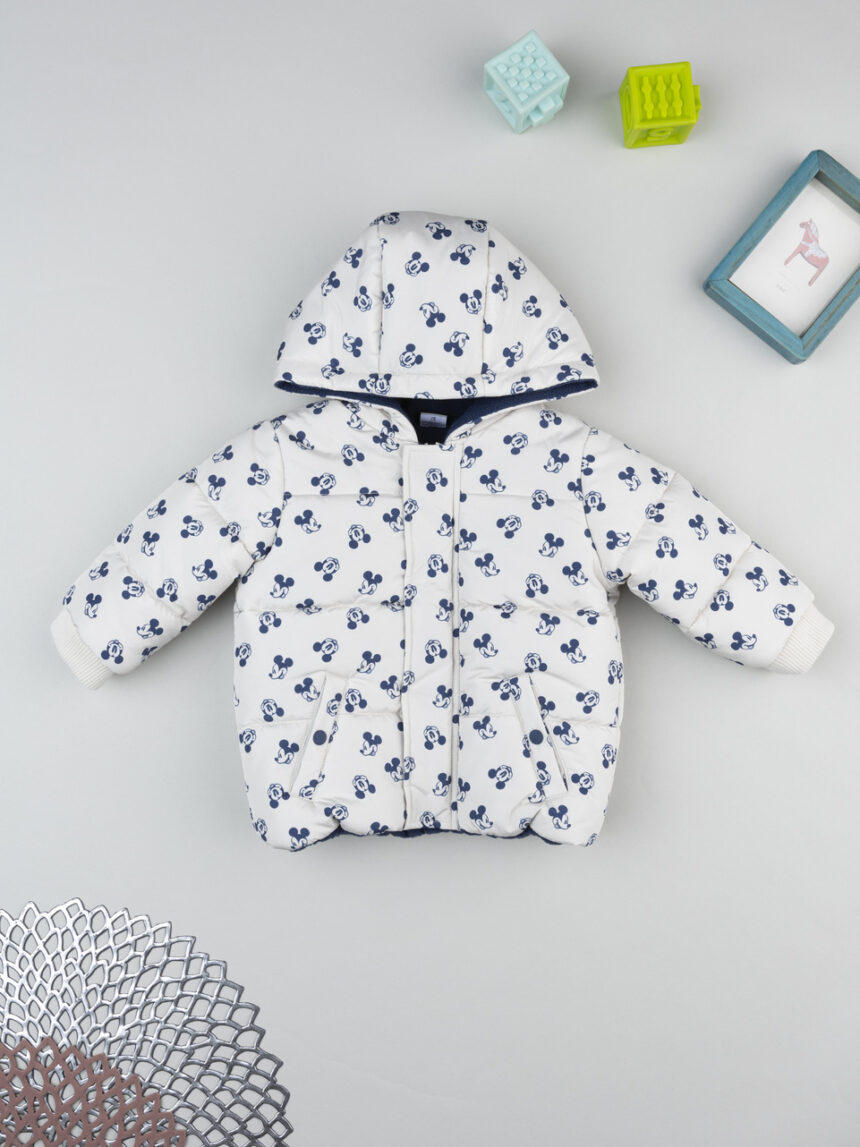 βρεφικό μπουφάν puffer λευκό mickey για αγόρι - Prénatal