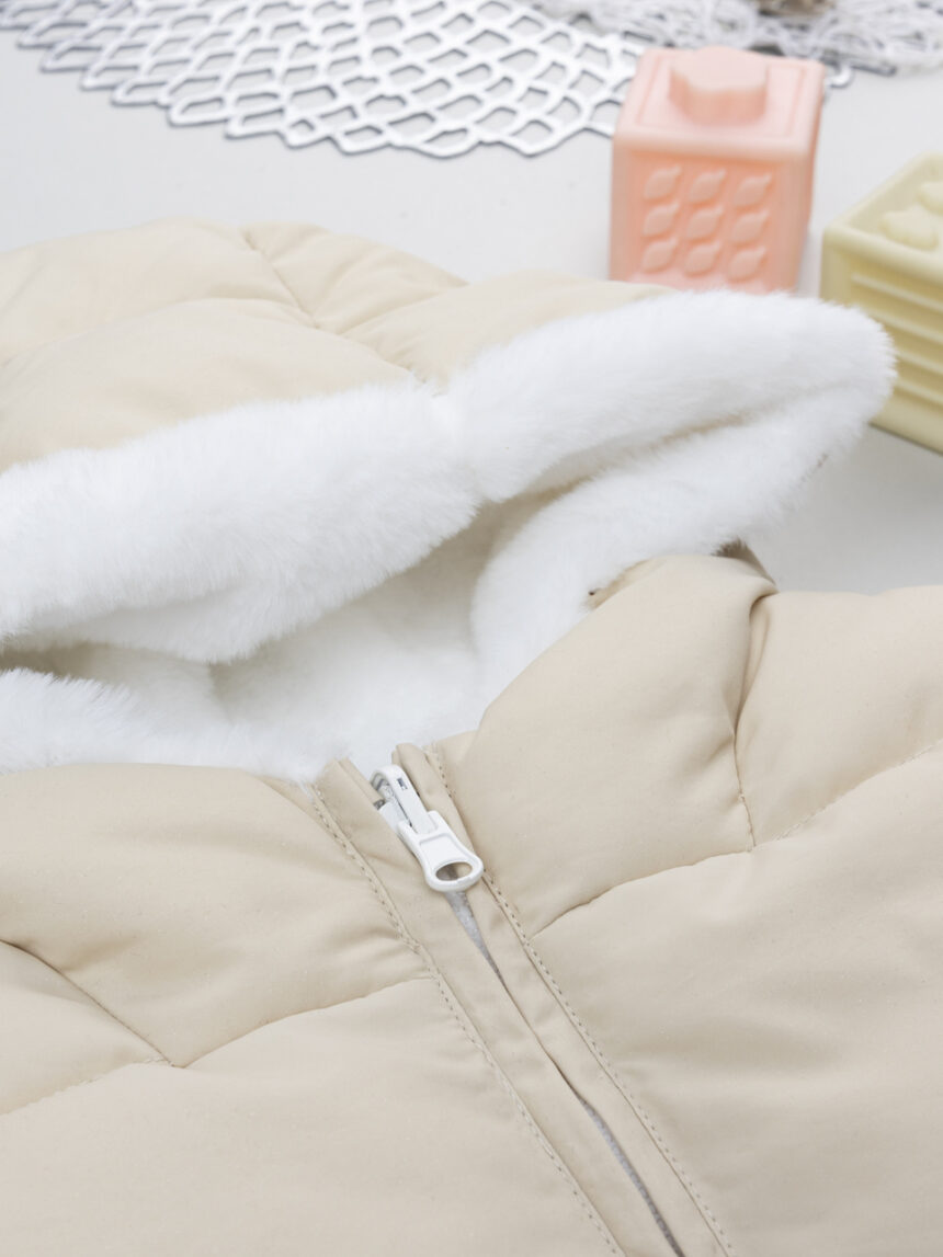 βρεφικό μπουφάν puffer μπεζ για κορίτσι - Prénatal