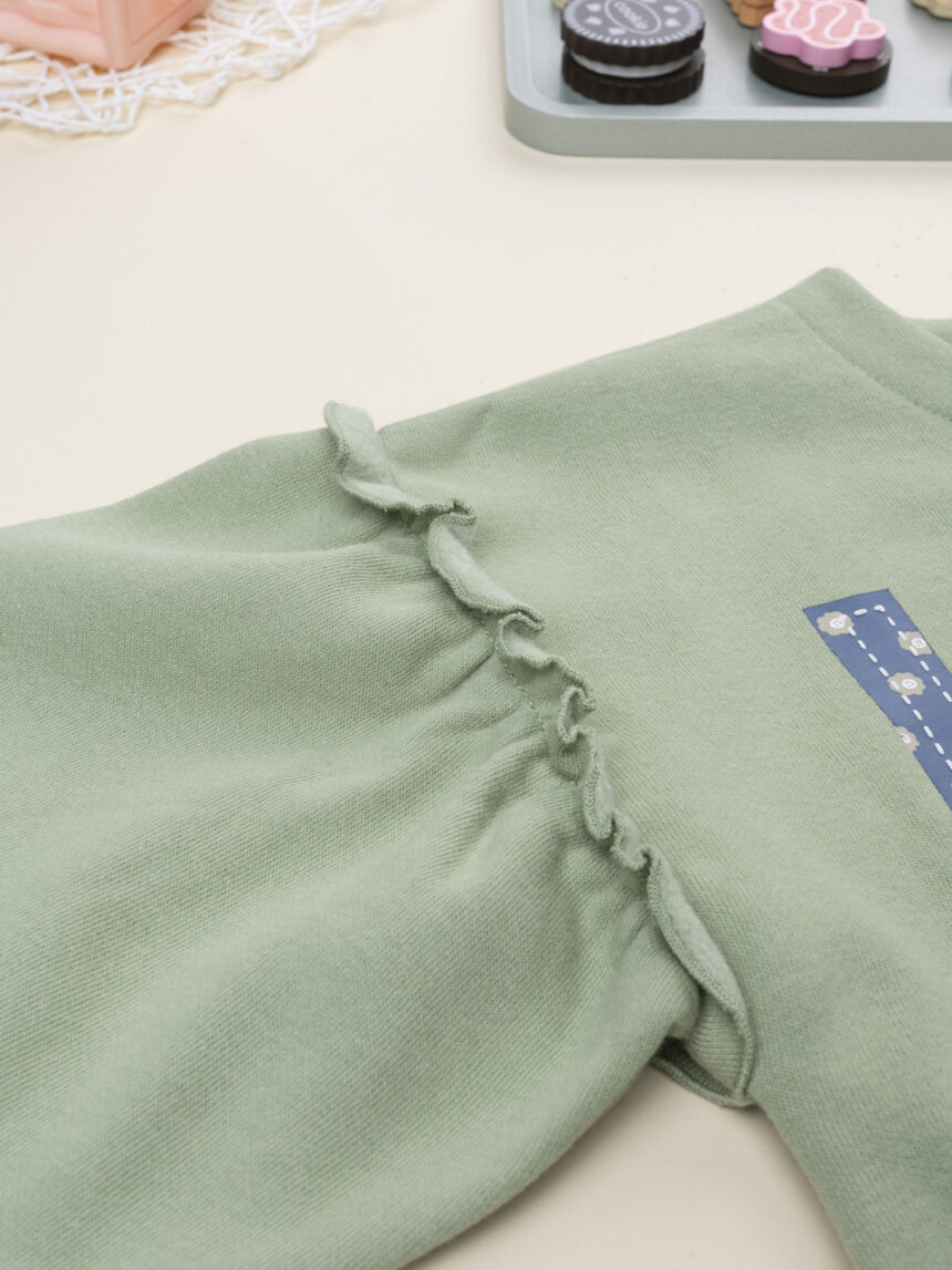 παιδική ζακέτα φούτερ φιστικί love για κορίτσι - Prénatal