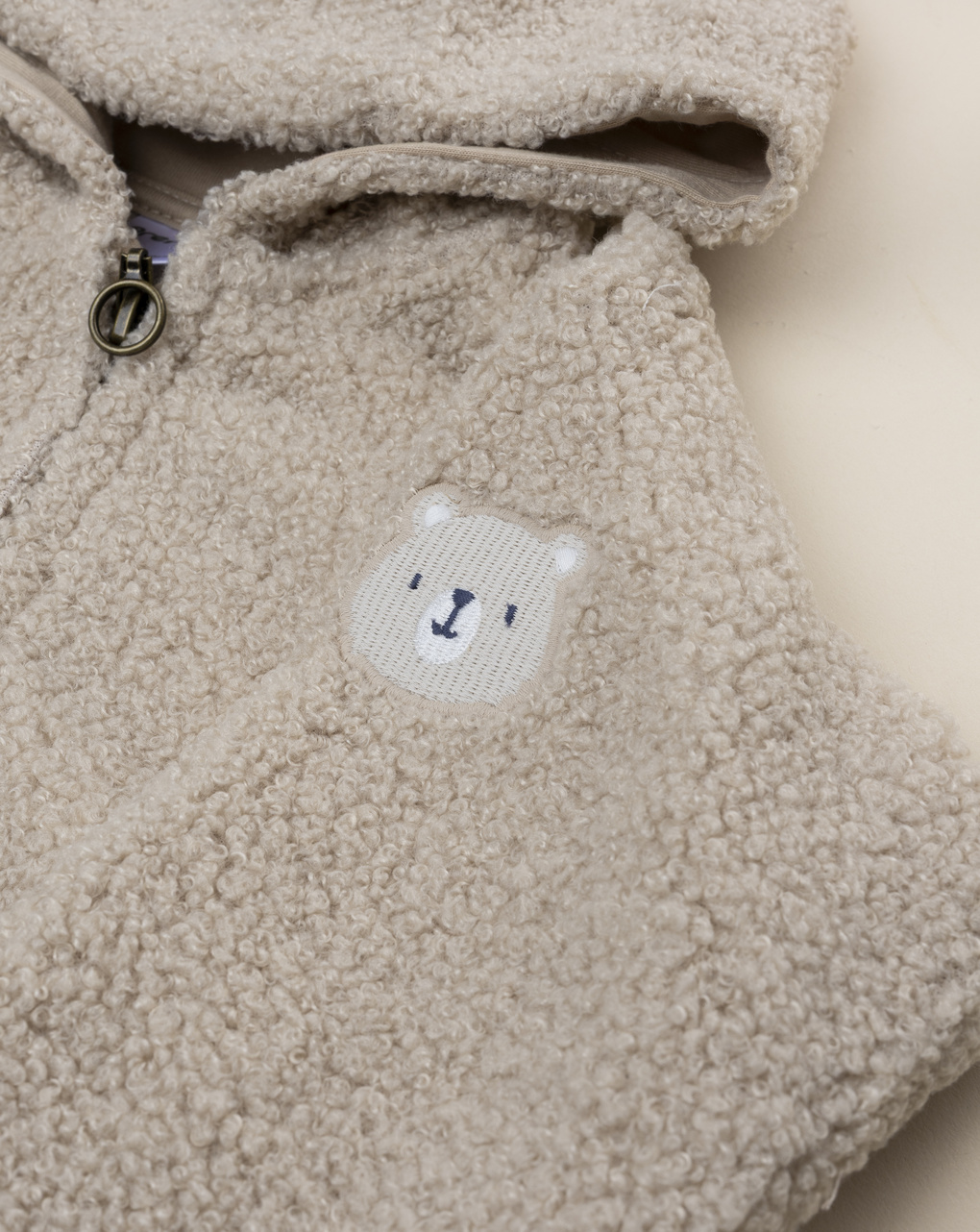 βρεφική ζακέτα μπουκλέ με αρκουδάκι για αγόρι - Prénatal