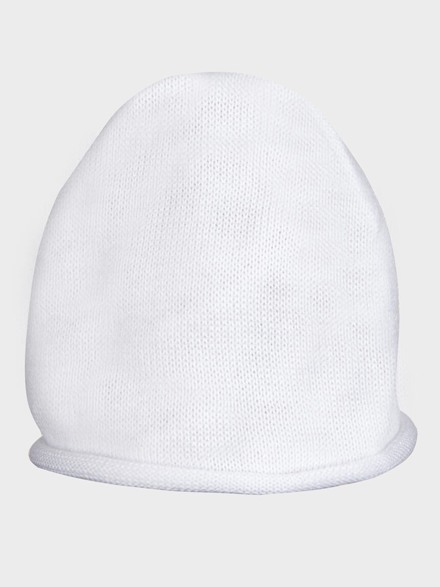 βρεφικό σκουφάκι βαμβακερό λευκό unisex - Prénatal