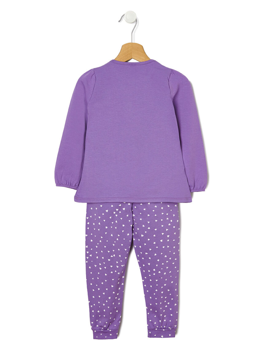 παιδική πιτζάμα μωβ με λαγουδάκι για κορίτσι - Prénatal