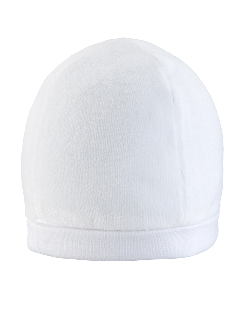 βρεφικό σκουφάκι σενίλ λευκό unisex