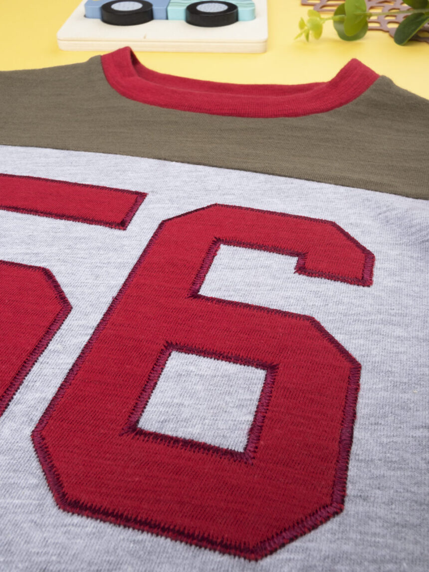 παιδική μπλούζα χακί/γκρι 56 για αγόρι - Prénatal