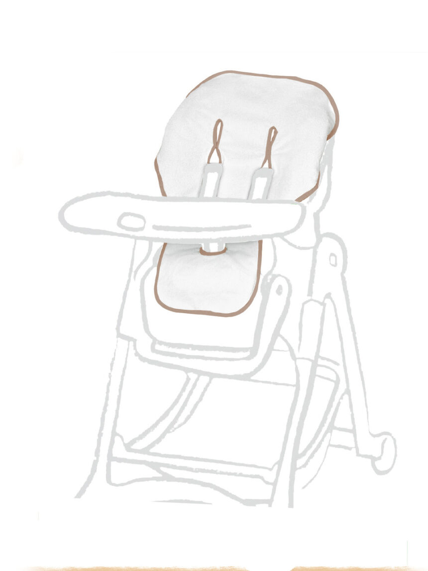 Giordani κάλυμμα πετσετέ για καρεκλάκι φαγητού λευκό/γκρι - Giordani