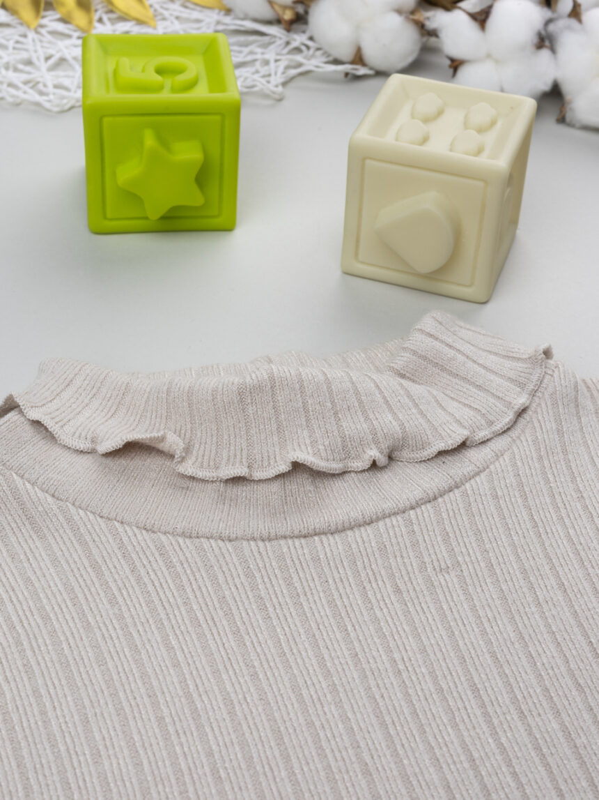 παιδική μπλούζα μπεζ με ζιβάγκο για κορίτσι - Prénatal